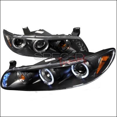 Pontiac Grand Prix Spec-D Halo LED Projector Headlights - Black - 2LCLHP-GPX97JM-TM