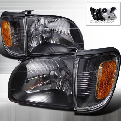 Toyota Tacoma Spec-D Crystal Housing Headlights - Black - 2LCLH-TAC01JM-RS