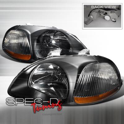 Honda Civic Spec-D Crystal Housing Headlights - Black - 2LH-CV96JM-RS