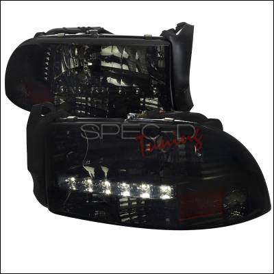 Dodge Durango Spec-D Headlights with LED - Smoked - 2LH-DAK97G-RS