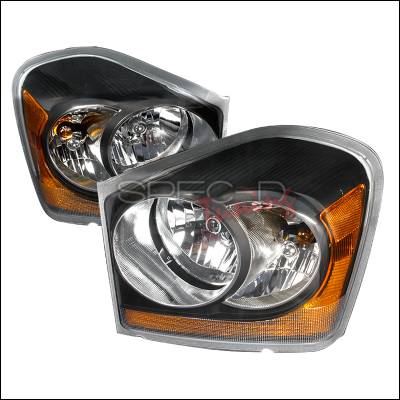 Dodge Durango Spec-D Crystal Housing Headlights - Black - 2LH-DUR04JM-KS