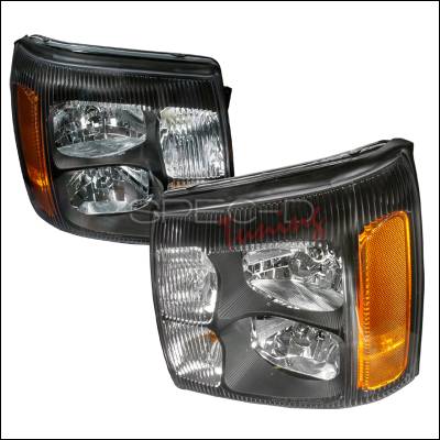 Cadillac Escalade Spec-D Crystal Housing Headlights - Black - 2LH-ECLD02JM-DP