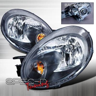 Dodge Neon Spec-D Crystal Housing Headlights - Black - 2LH-NEO03JM-KS