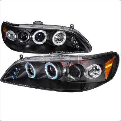 Honda Accord Spec-D Halo LED Projector Headlights - Black - 2LHP-ACD98JM-TM