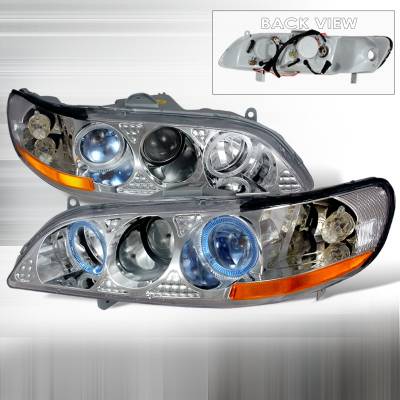 Honda Accord Spec-D Halo Projector Headlights - Chrome - 2LHP-ACD98V1-KS