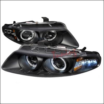 Dodge Avenger Spec-D Halo LED Projector Headlights - Black - 2LHP-AVG97JM-TM