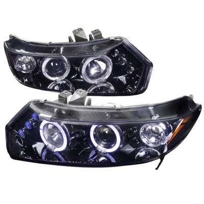 Honda Civic Spec-D Black Housing Projector Headlights - Smoked Lens Gloss - 2LHP-CV01G-TM