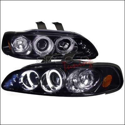 Honda Civic Spec-D Black Housing Projector Headlights - Smoked Lens Gloss - 2LHP-CV923G-TM