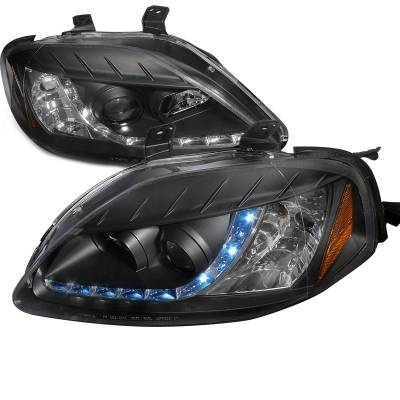 Honda Civic Spec-D R8 Style Projector Headlights - 2LHP-CV99JM-8-TM