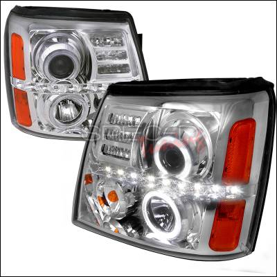 Cadillac Escalade Spec-D Projector Headlights - Chrome Housing - 2LHP-ECLD02-RS