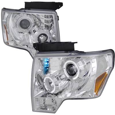 Ford F150 Spec-D Dual Halo LED Pro Headlight - 2LHP-F15009-TM