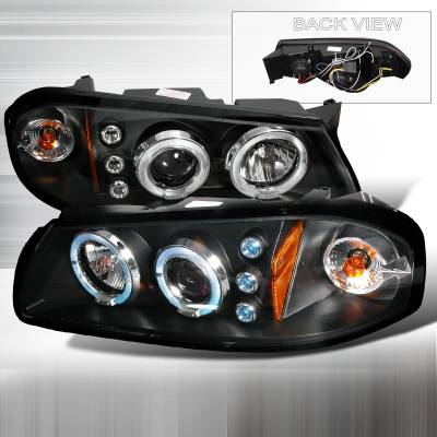 Chevrolet Impala Spec-D Halo LED Projector Headlights - Black - 2LHP-IPA00JM-TM