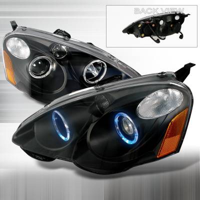 Acura RSX Spec-D Halo Projector Headlights - Black - 2LHP-RSX02JM-KS