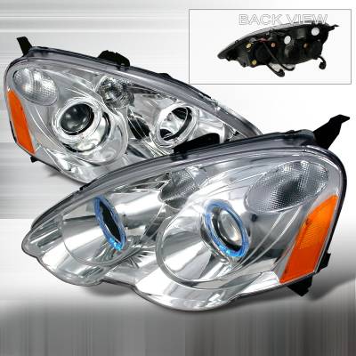 Acura RSX Spec-D Halo Projector Headlights - Chrome - 2LHP-RSX02-KS