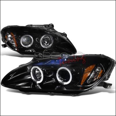 Honda S2000 Spec-D Black Housing Projector Headlights - Smoked Lens Gloss - 2LHP-S2K04G-TM