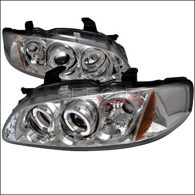 Nissan Sentra Spec-D Halo LED Projector Headlights - Chrome - 2LHP-SEN00-TM