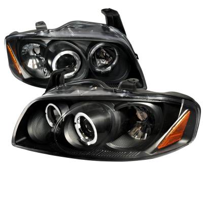 Nissan Sentra Spec-D Black Projector Headlight - 2LHP-SEN04JM-TM