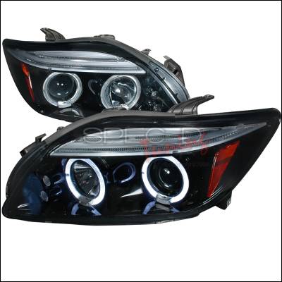 Scion tC Spec-D Halo Projector Headlight Gloss - Black Housing - Smoke Lens - 2LHP-TC05G-TM