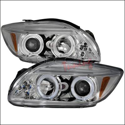 Scion tC Spec-D Halo LED Projector Headlights - Chrome - 2LHP-TC05-TM