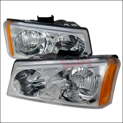 Chevrolet Avalanche Spec-D Crystal Housing Headlights - Chrome - 2LH-SIV03-KS