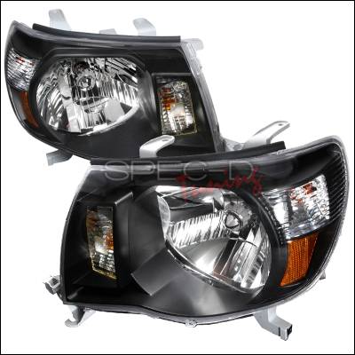 Toyota Tacoma Spec-D Crystal Housing Headlights - Black - 2LH-TAC06JM-KS