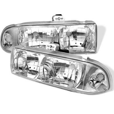 Chevrolet S10 Spyder Crystal Headlights - Chrome - 333-CS1098-C