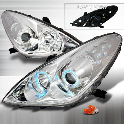 Lexus ES Spec-D CCFL Halo Projector Headlights - Chrome - 3LHP-ES30005-KS