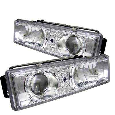 GMC CK Truck Spyder Projector Headlights - Chrome - 444-CCK88-C