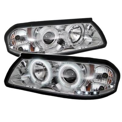 Chevrolet Impala Spyder Projector Headlights - CCFL Halo - LED - Chrome - 444-CHIP00-CCFL-C