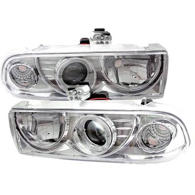 Chevrolet S10 Spyder Projector Headlights - LED Halo - Chrome - 444-CS1098-C