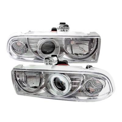 Chevrolet S10 Spyder Projector Headlights - CCFL Halo - Chrome - 444-CS1098-CCFL-C