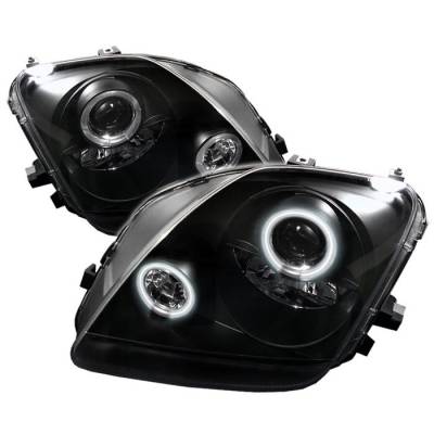 Honda Prelude Spyder Projector Headlights - CCFL Halo - Black - 444-HP97-CCFL-BK