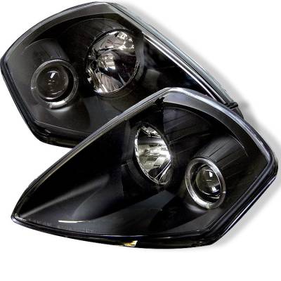 Mitsubishi Eclipse Spyder Projector Headlights - LED Halo - Black - 444-ME00-HL-BK