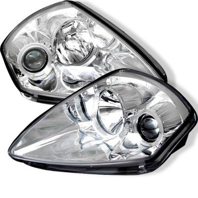 Mitsubishi Eclipse Spyder Projector Headlights - LED Halo - Chrome - 444-ME00-HL-C