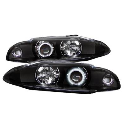 Mitsubishi Eclipse Spyder Projector Headlights - CCFL Halo - Black - 444-ME97-CCFL-BK