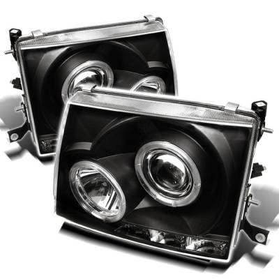 Toyota Tacoma Spyder Projector Headlights - LED Halo - LED - Black - 444-TT97-HL-BK