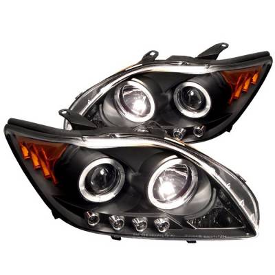 Scion tC Spyder Halo LED Projector Headlights - Black - 444-VG06-HID-DRL-BK