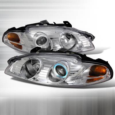 Mitsubishi Eclipse Spec-D CCFL Halo Projector Headlights - Chrome - 4LHP-ELP97-KS