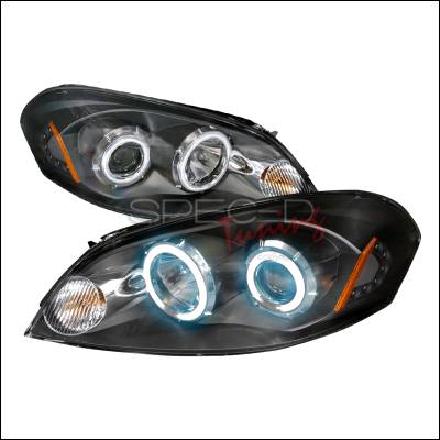 Chevrolet Impala Spec-D CCFL Halo Projector Headlights - Black - 4LHP-IPA06JM-KS