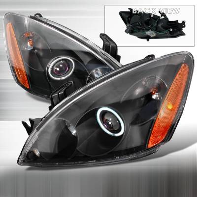 Mitsubishi Lancer Spec-D CCFL Halo Projector Headlights - Black - 4LHP-LAN03HJM-KS