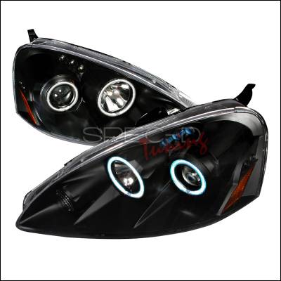 Acura RSX Spec-D CCFL Halo Projector Headlights - Black - 4LHP-RSX05JM-KS