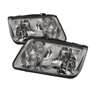 Volkswagen Jetta Spyder Crystal Headlights - Chrome - HD-JH-VJ99-C