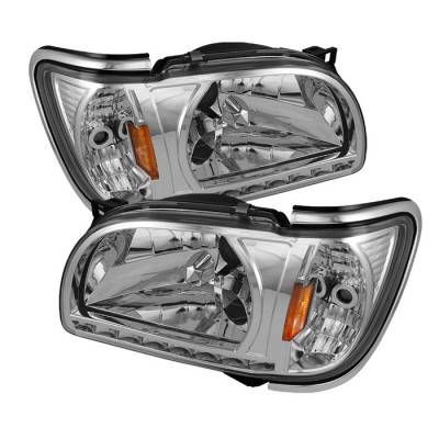 Toyota Tacoma Spyder Chrome Trim Corner Crystal Headlights - Chrome - 1PC - HD-ON-TT01-1PC-LED-CC-C