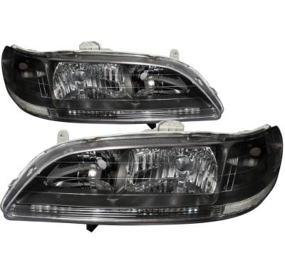 Honda Accord Spec-D Crystal Housing Headlights - Black - LH-ACD98JM-RS