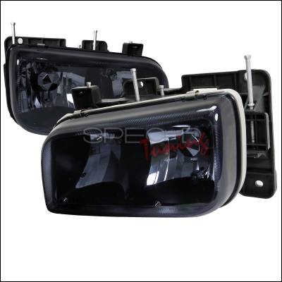 Cadillac Escalade Spec-D Euro Headlights - Black Housing with Smoked Lens - LH-ECLD99SM-APC