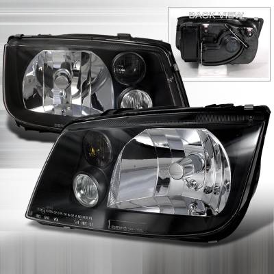 Volkswagen Jetta Spec-D Crystal Housing Headlights - Black - LH-JET99JM-DP