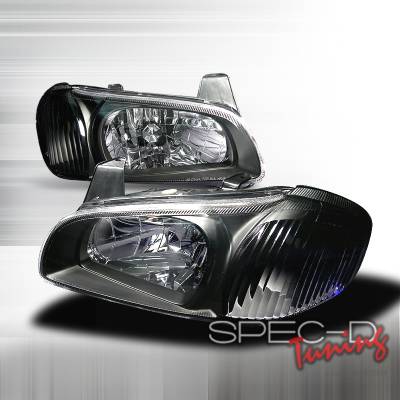 Nissan Maxima Spec-D Crystal Housing Headlights - Black - LH-MAX00JM-KS