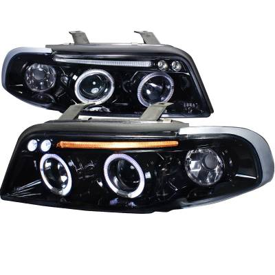 Audi A4 Spec-D Projector Headlight Gloss - Black Housing - Smoke Lens - LHP-A496G-TM