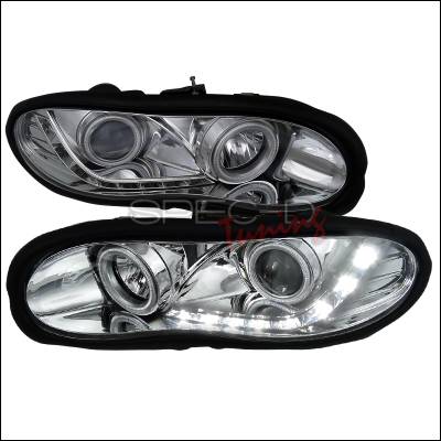 Chevrolet Camaro Spec-D R8 Style Projector Headlights - Chrome Housing - LHP-CMR98-8-APC