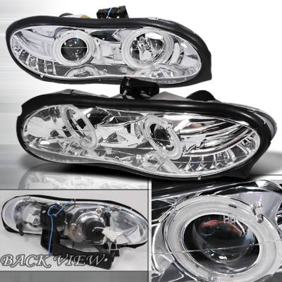 Chevrolet Camaro Spec-D Halo Projector Headlights - Chrome - LHP-CMR98H-KS